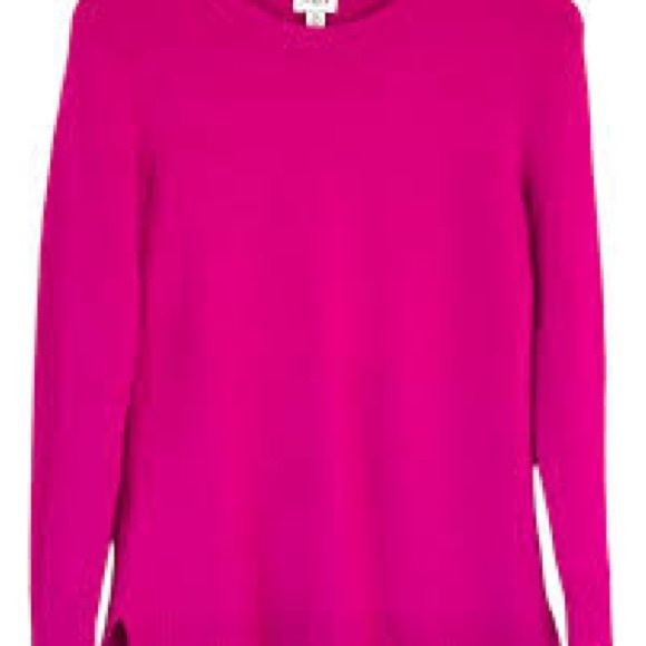 J. Crew Vibrant Pink Crew Neck Sweater - Picture 3 of 6